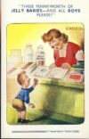 BAMFORTH No.1860 BOY JELLY BABIES sweetshop Vintage Comic Postcard refB1