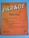 1959 Feldmans Parade of Waltzes vintage song sheet music andwords