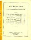 "Fats" Waller Album of Favourite Songs & Piano Transcriptions vintage sheet music book ref103013
