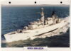 HMS BRAZEN 1980 guided missile frigate Navy Ship Photo Info Card refA3