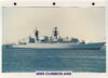 HMS CUMBERLAND 1986 guided missile frigate Navy Ship Photo Info Card refA3