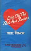 1979 Last of the Red Hot Lovers NEIL SIMON Criterion Theatre programme ref0059 A1