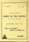 1979 Babes in the Wood WHITEHAVEN CIVIC HALL Christmas Panto Theatre programme + JIGSAW ref0061 A1