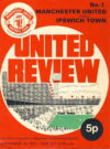 Sept 4th 1971 Manchester Utd v Ipswich Town official programme no.1 ref0102 A1
