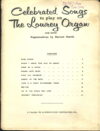 1961 Lowrey Organ Celebrated Songs to Play Songbook ref101525