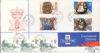 1993 Carrickfergus Castle £1 stamps cover Holywood Co.Down Guaranteed Delivery sticker refD176