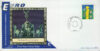 Germany Brandenberg Gate BERLIN EURO currency 1st postal stamps 2000 BENHAM silk cover refD129
