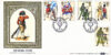 Royal Scots Musketeer Hepburn's Regiment 1633 British Force 0350 Postal Service stamps cover Benham Silk refE3
