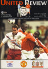 Manchester United v Leicester City 6th Nov 1999 Football Programme f2002